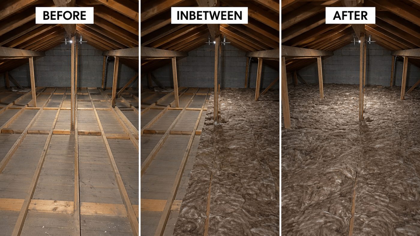 Completed Knauf mineral wool loft insulation in Fulflood, Winchester